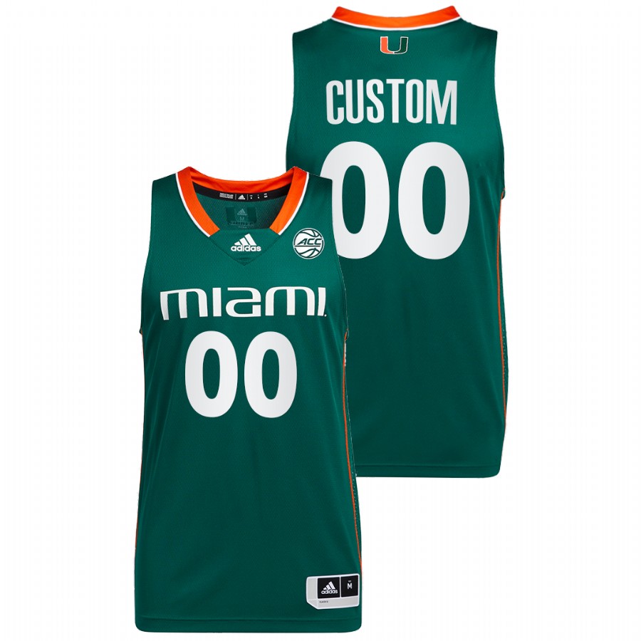 Men Miami Hurricanes Custom 2022 Jersey Green Men's Jersey