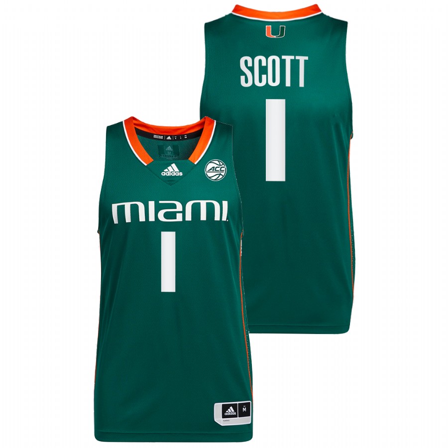 Men Miami Hurricanes Durand Scott Alumni Jersey Green Men's Jersey