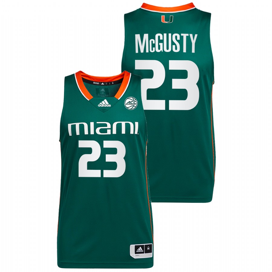 Men Miami Hurricanes Kameron McGusty 2022 Jersey Green Men's Jersey