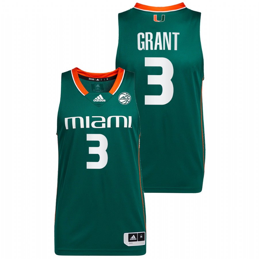Men Miami Hurricanes Malcolm Grant Alumni Jersey Green Men's Jersey Malcolm Grant Miami Hurricanes Alumni Green Jersey