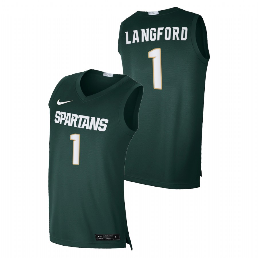 Men Michigan State Spartans Joshua Langford Alumni Limited  College Basketball Jersey 
