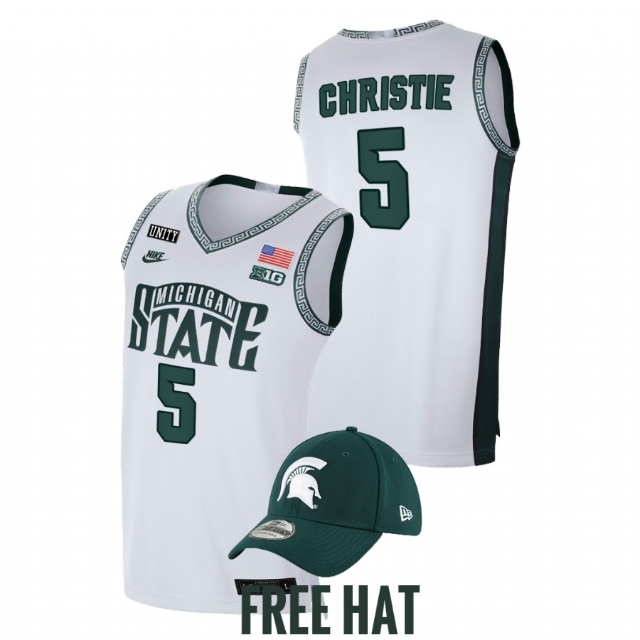Men Michigan State Spartans Max Christie Retro Limited Jersey White Men's Jersey 