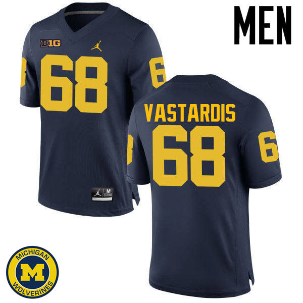 Men Michigan Wolverines #68 Andrew Vastardis College Football Jerseys Sale-Navy