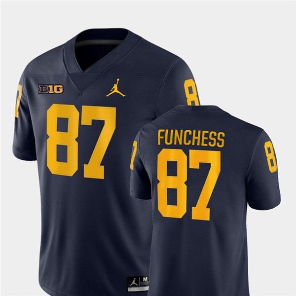Men Michigan Wolverines #87 Devin Funchess Navy Jordan Brand College Football Game Jersey(1)