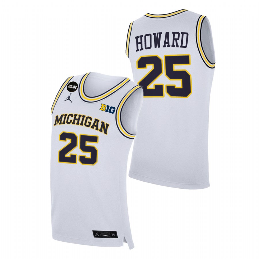 Men Michigan Wolverines Jace Howard 2022-23 Jersey White