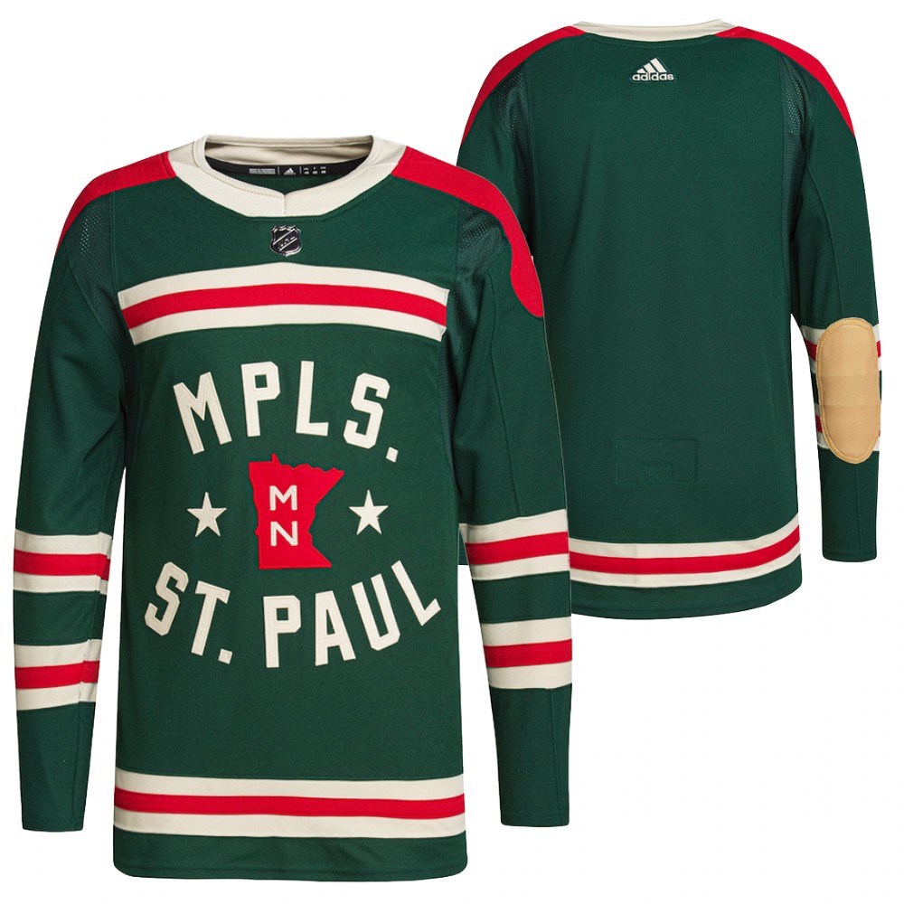 Men Minnesota Wild 2022 Winter Classic Green Jersey Authentic