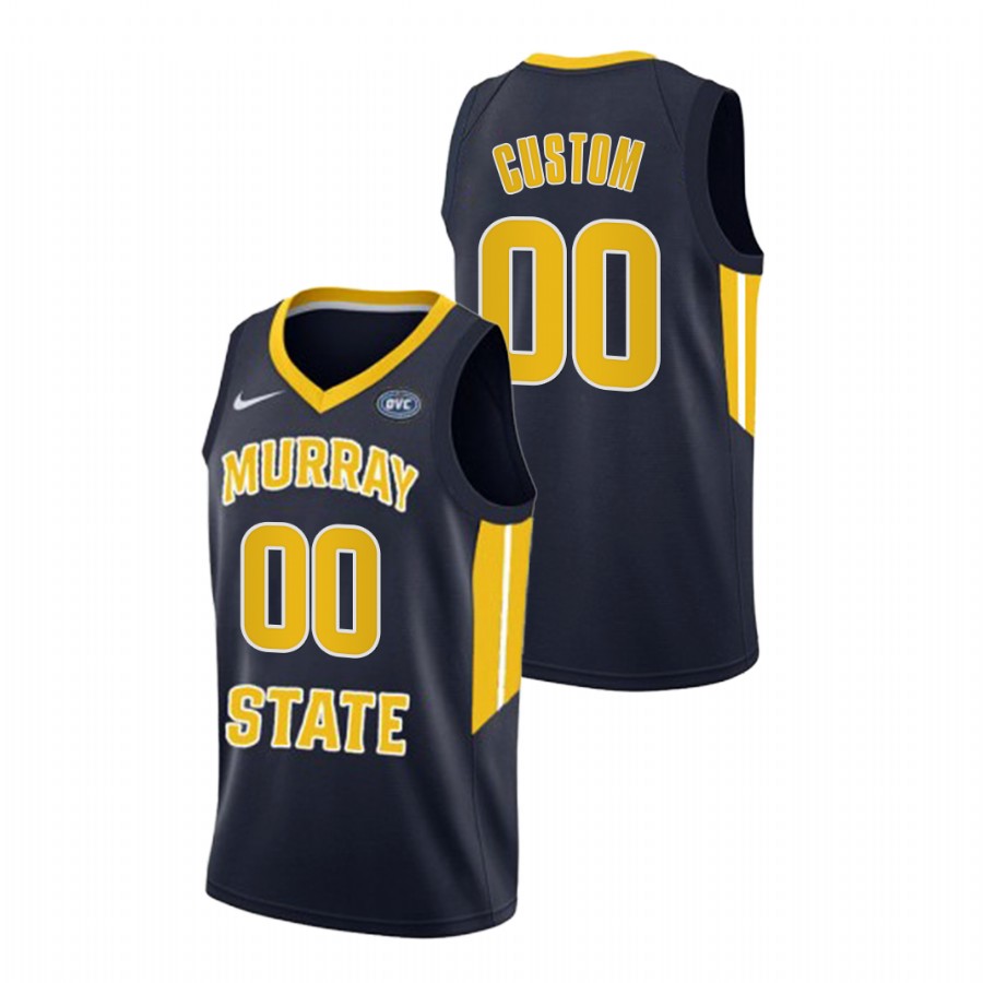 Men Murray State Racers Custom 2022 OVC Champs Jersey Navy