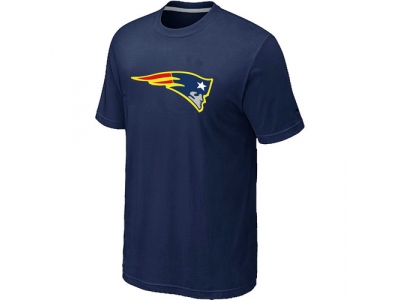 Men New England Patriots Neon Logo Charcoal D.Blue T-shirt