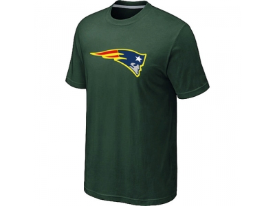 Men New England Patriots Neon Logo Charcoal D.Green T-shirt