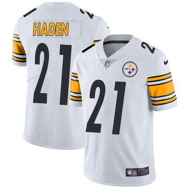 Men Nike Pittsburgh Steelers #21 Joe Haden White Vapor Untouchable Limited Player NFL Jersey