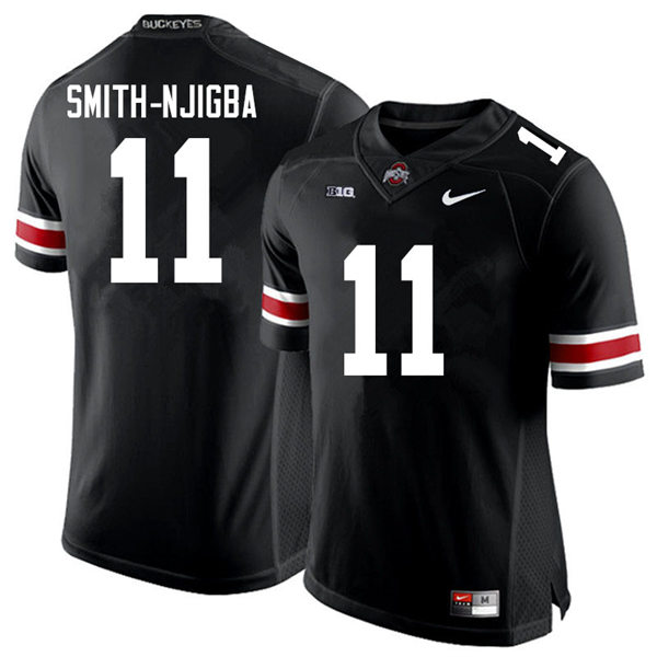 Men Ohio State Buckeyes #11 Jaxon Smith-Njigba Nike Black White College Football Game Jersey