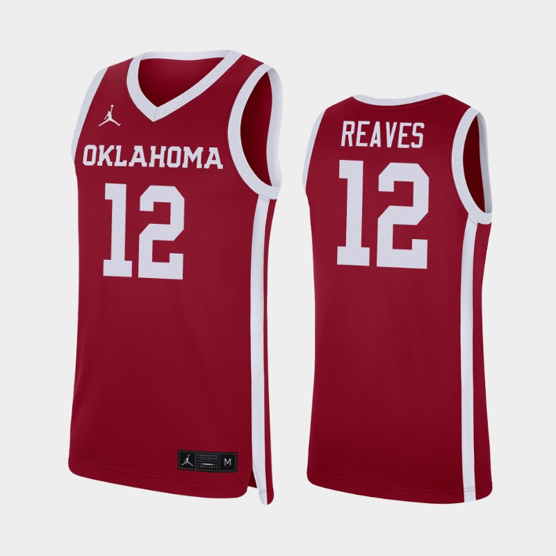 Men Oklahoma Sooners #12 Austin Reaves Nike Crimson College basketball Game Jersey