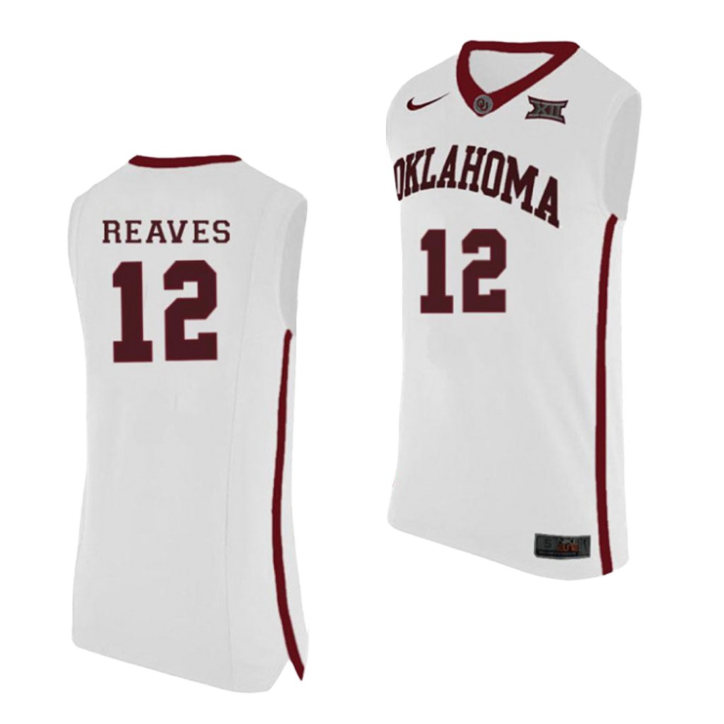 Men Oklahoma Sooners #12 Austin Reaves Nike White College basketball Game Jersey