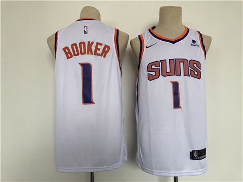 Men Phoenix Suns 1 Booker White Game Nike 2021 NBA Jersey