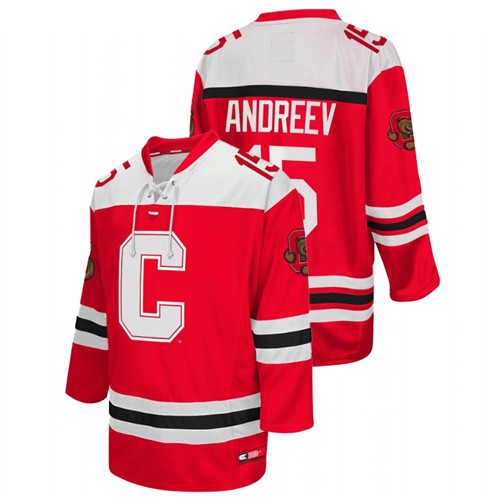 Men Red Cornell Big Red Max Andreev College Hockey Jersey