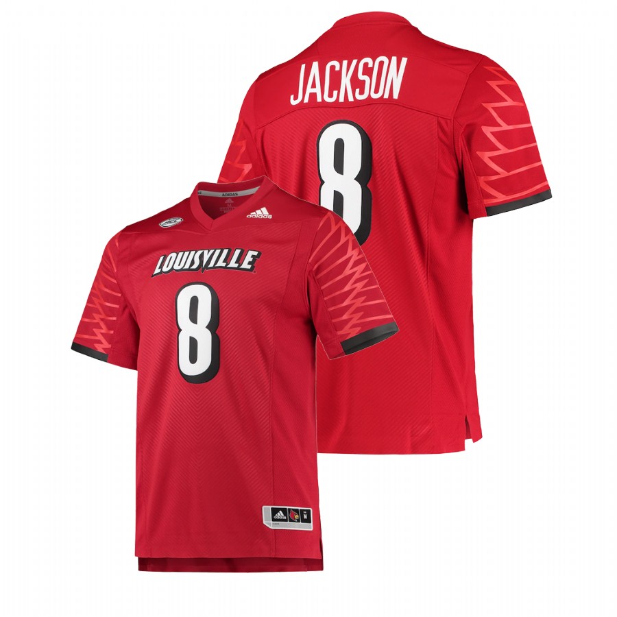 Men Red Louisville Cardinals Lamar Jackson College Football Premier Replica Jersey