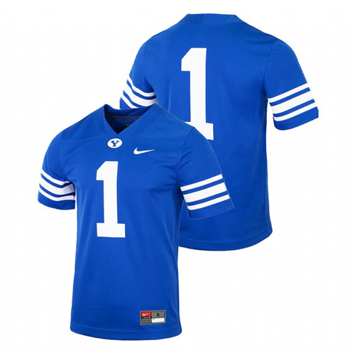 Men Royal BYU Cougars College Football Untouchable Jersey