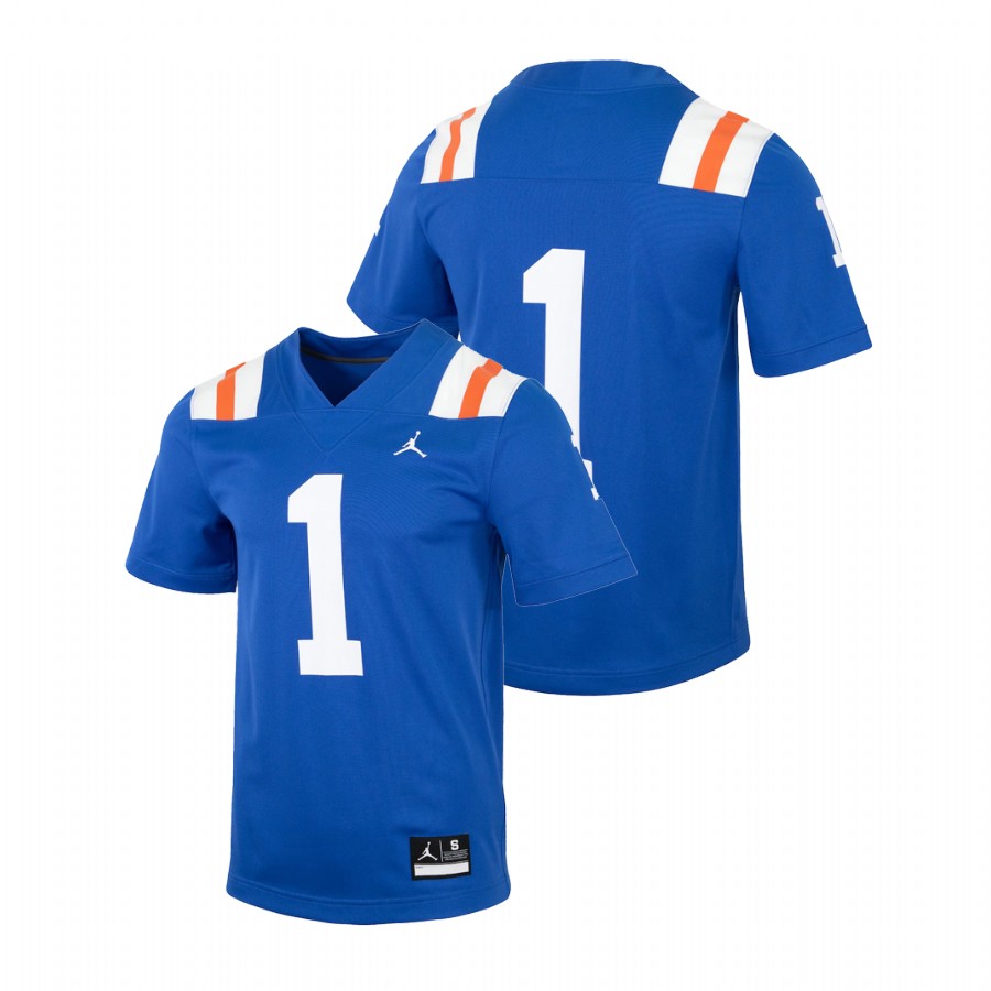 Men Royal Florida Gators College Football Throwback Jersey