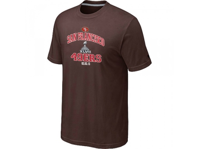 Men San Francisco 49ers Super Bowl XLVII Heart & Soul Brown T-Shirt