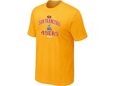 Men San Francisco 49ers Super Bowl XLVII Heart & Soul Yellow T-Shirt