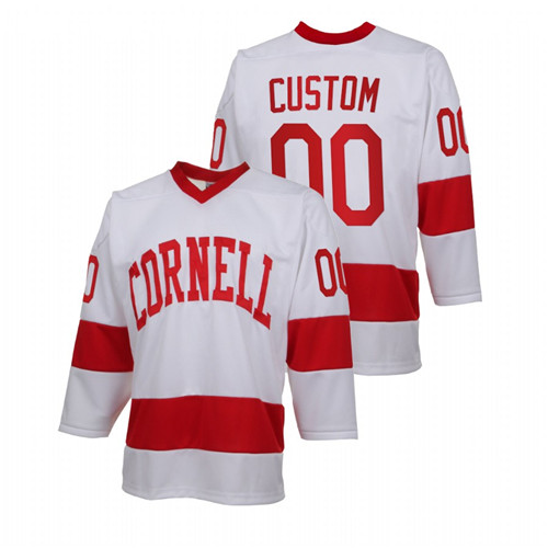 Men White Cornell Big Red Custom College Hockey Replica Jersey