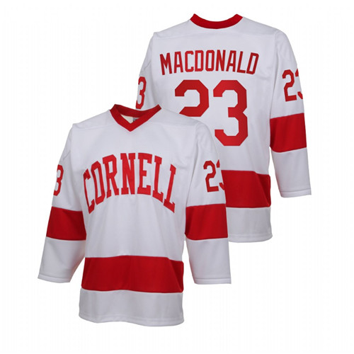 Men White Cornell Big Red Jacob MacDonald College Hockey Replica Jersey