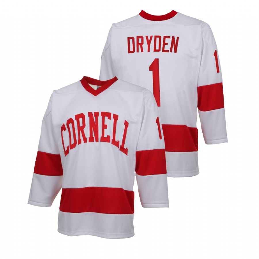 Men White Cornell Big Red Ken Dryden College Hockey Replica Jersey