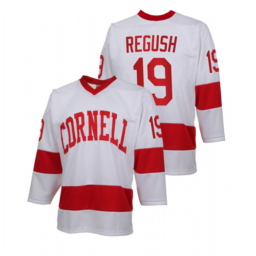 Men White Cornell Big Red Michael Regush College Hockey Replica Jersey