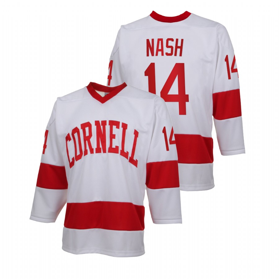 Men White Cornell Big Red Riley Nash College Hockey Replica Jersey