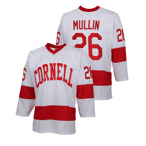 Men White Cornell Big Red Tristan Mullin College Hockey Replica Jersey