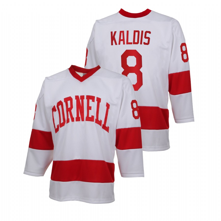 Men White Cornell Big Red Yanni Kaldis College Hockey Replica Jersey