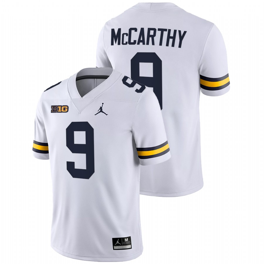 Men White Michigan Wolverines J.J. McCarthy College Football Game Jersey