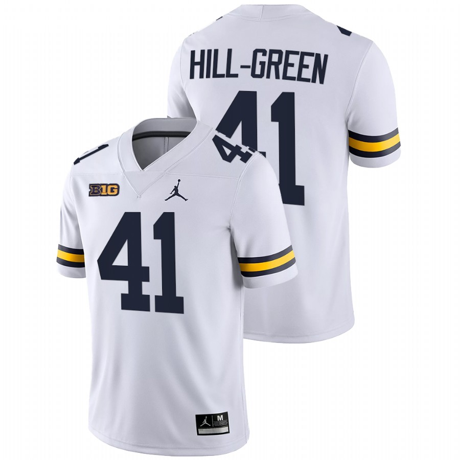 Men White Michigan Wolverines Nikhai Hill-Green College Football Game Jersey