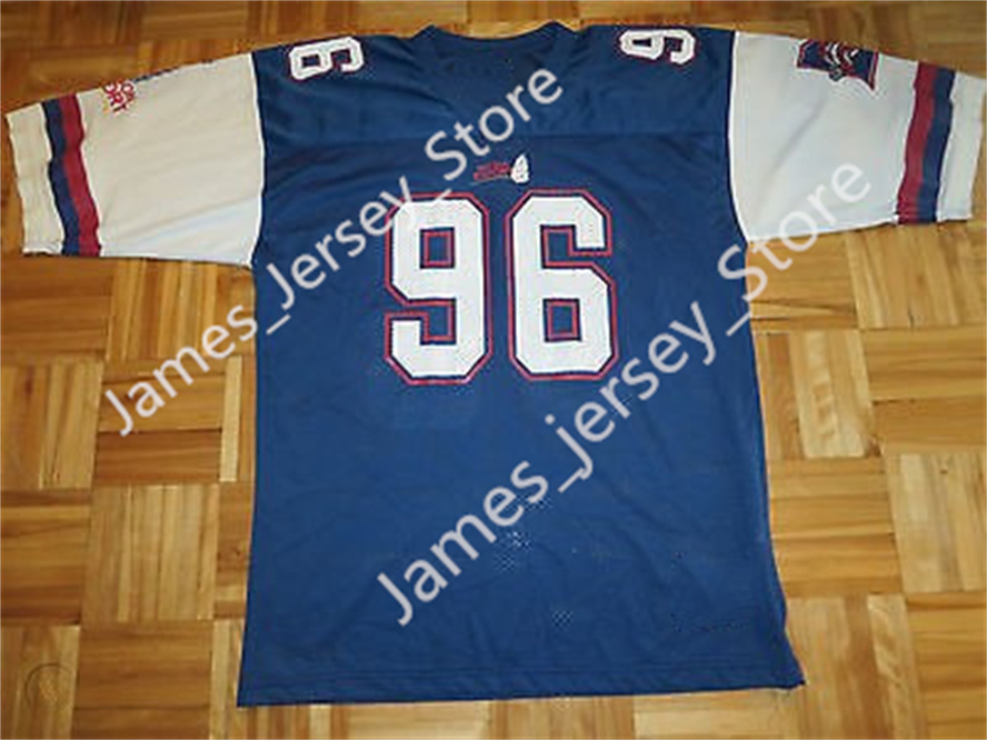 Men Youth CFL Montreal Alouettes Custom  Blue Away Football Jersey