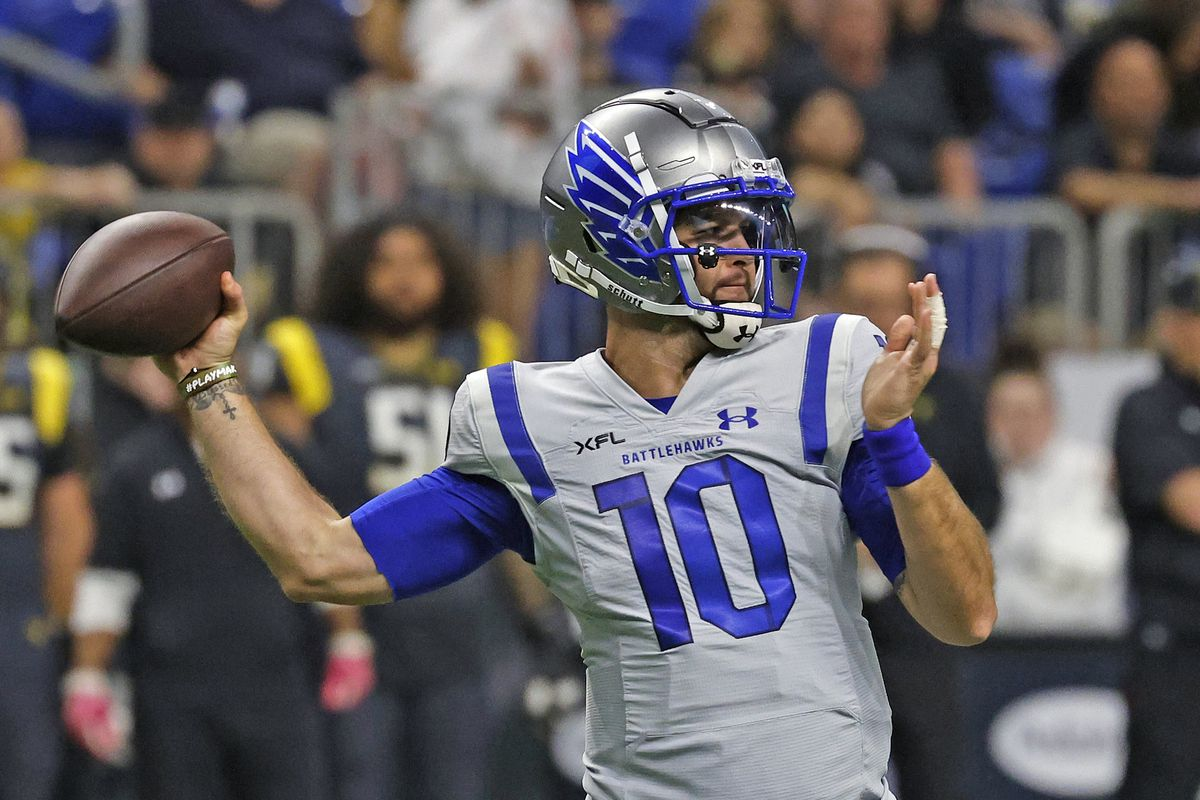 Men Youth XFL St. Louis BattleHawks  #10 A.J. McCarron   stitched Home Gray football Jersey