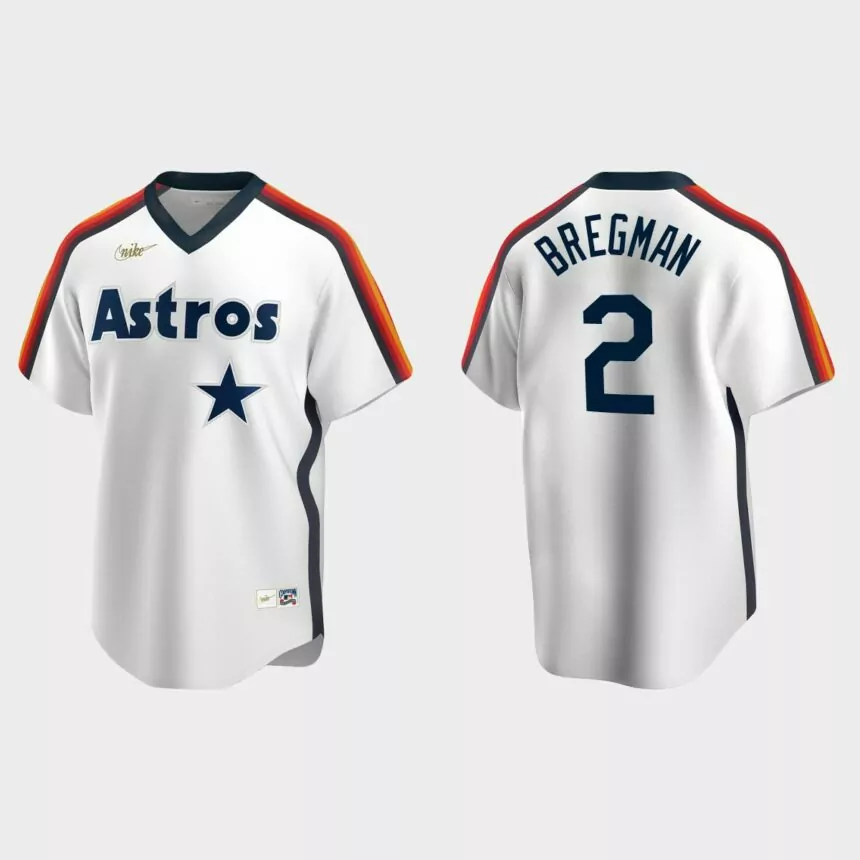 Men’s Alex Bregman Houston Astros Cooperstown Collection Home Jersey – White