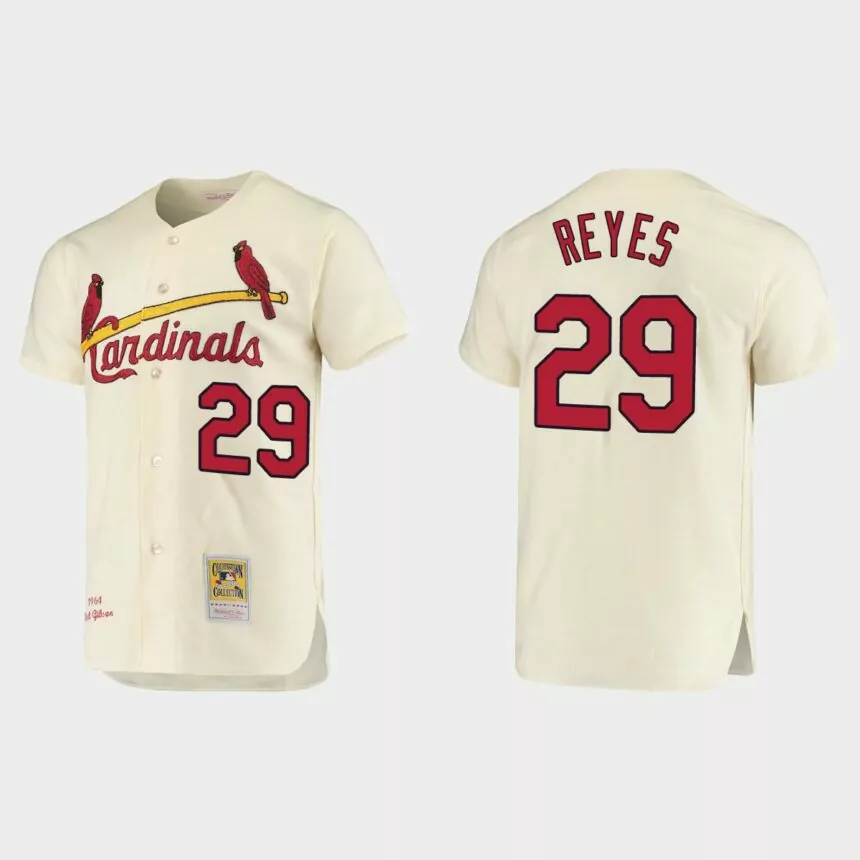 Men’s Alex Reyes St. Louis Cardinals Cooperstown Collection Authentic Jersey – Cream