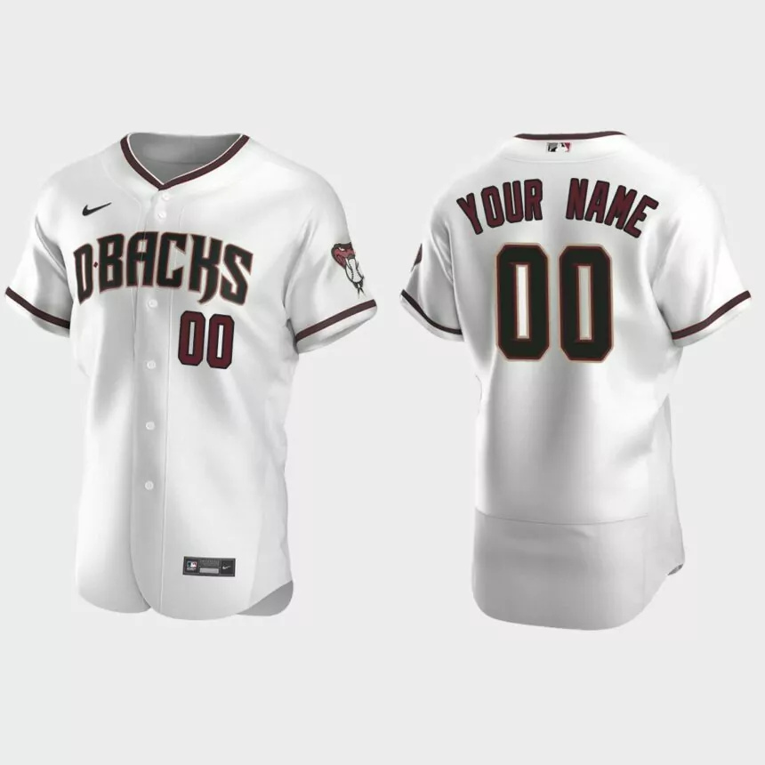 Men’s Arizona Diamondbacks White Crimson Authentic 2020 Home Custom Jersey.jpg