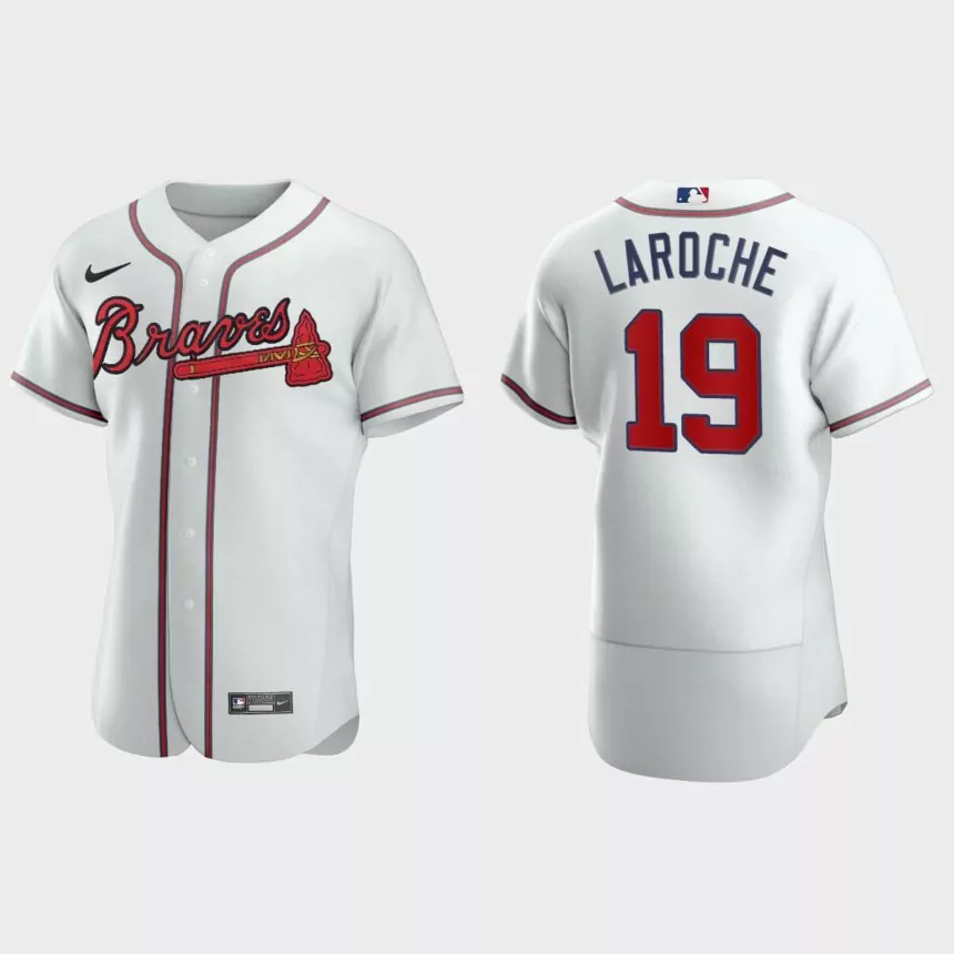 Men’s Atlanta Braves Adam LaRoche White Authentic Retired Player Jersey