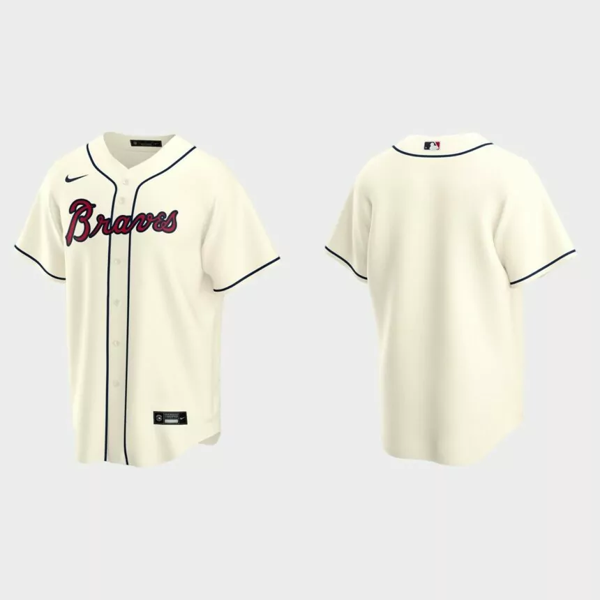 Men’s Atlanta Braves Alternate Replica Jersey – Cream