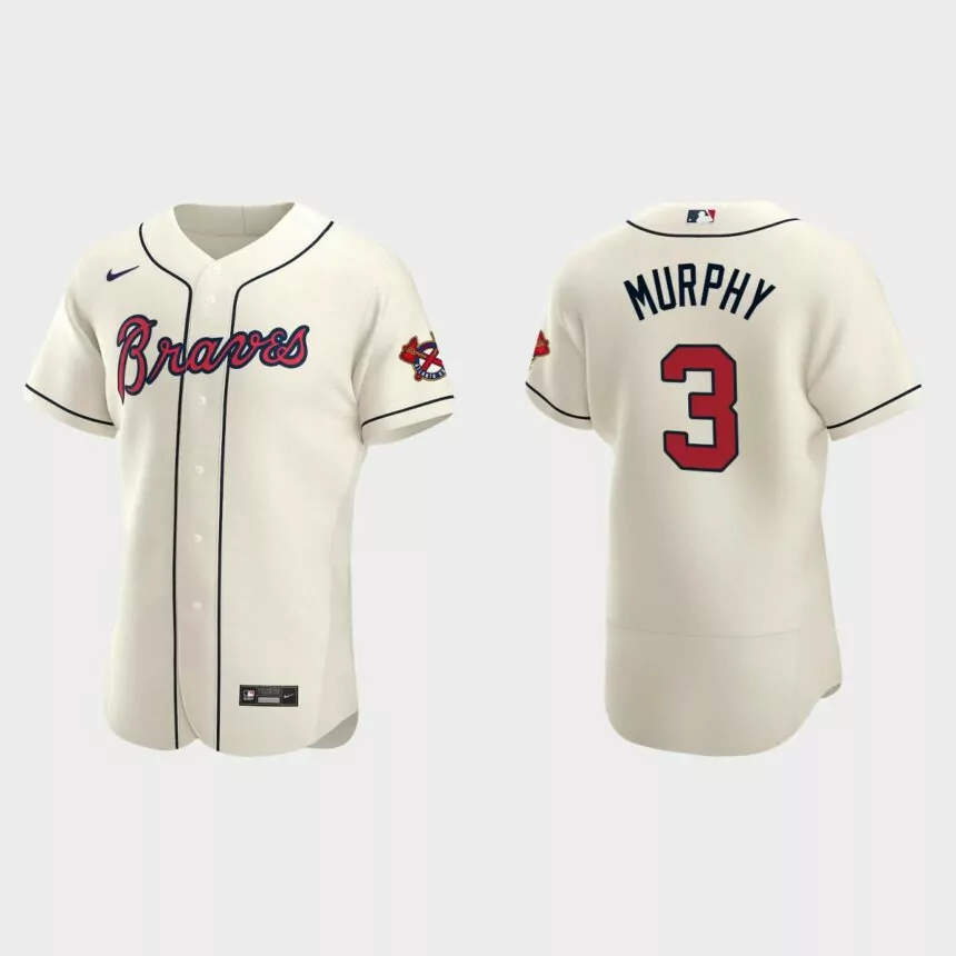 Men’s Atlanta Braves Dale Murphy 2020 Alternate Authentic Jersey – Cream