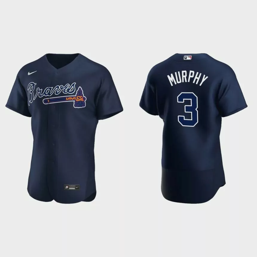 Men’s Atlanta Braves Dale Murphy 2020 Alternate Authentic Player Jersey – Navy