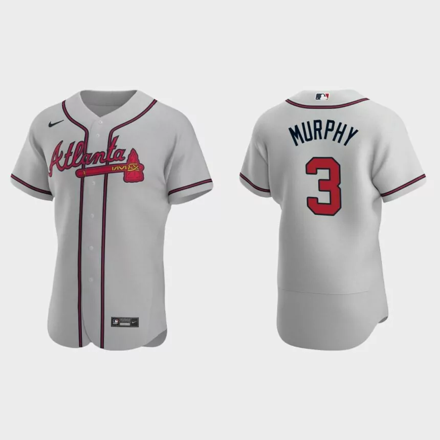 Men’s Atlanta Braves Dale Murphy 2020 Road Authentic Jersey – Gray