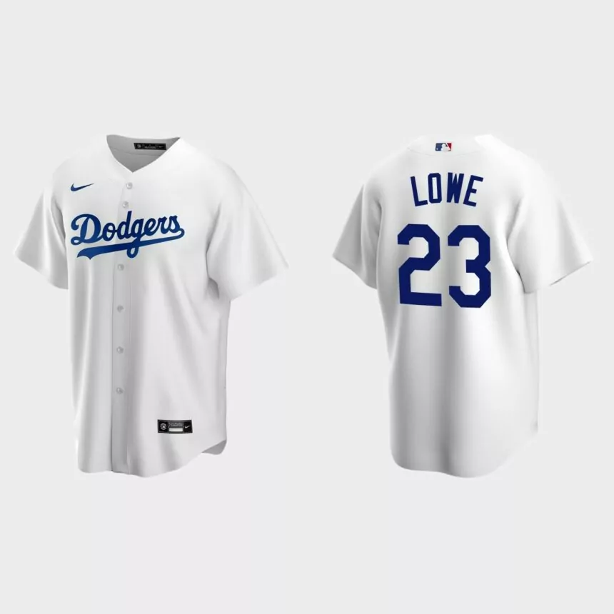 Men’s Atlanta Braves Derek Lowe White Replica Retired Player Jersey