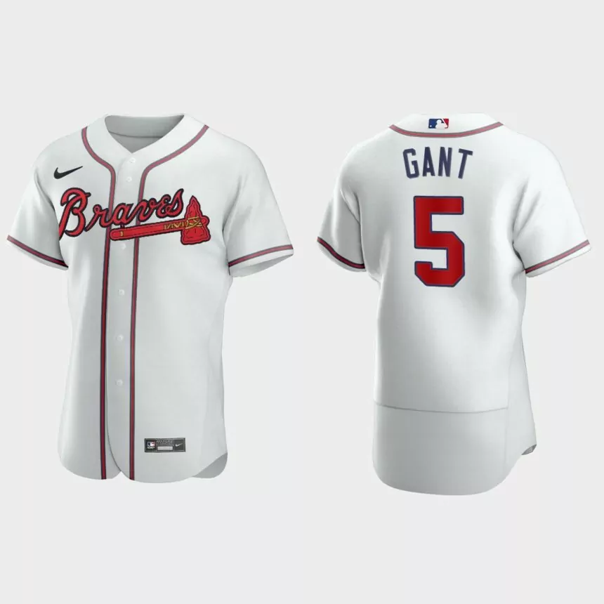 Men’s Atlanta Braves Ron Gant White Authentic Retired Player Jersey