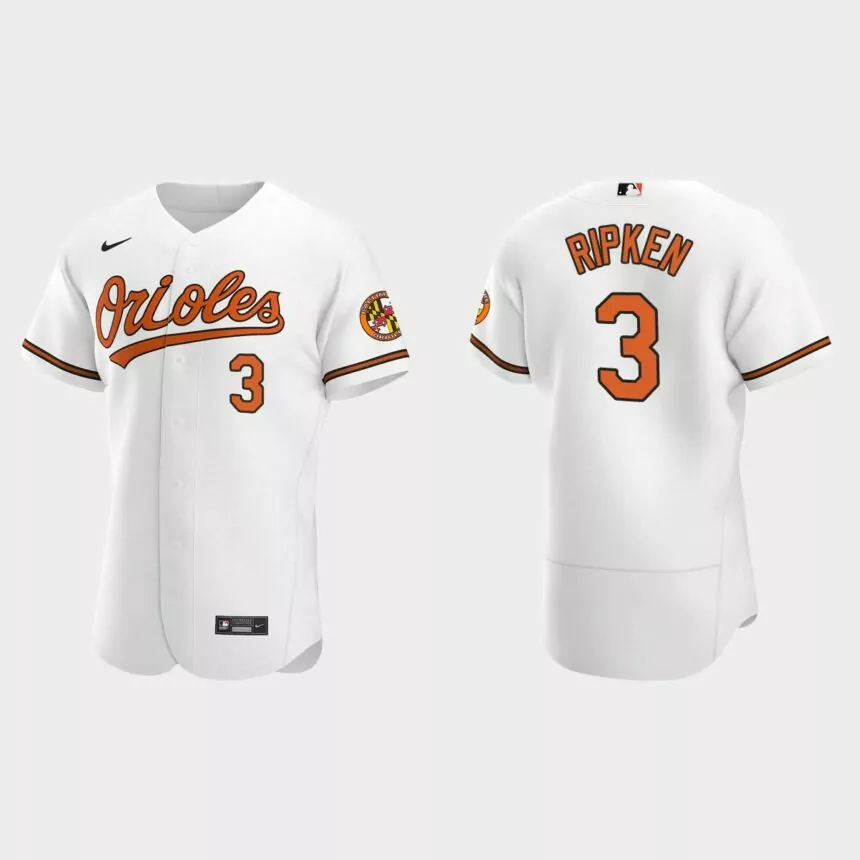 Men’s Baltimore Orioles Billy Ripken White Authentic Retired Player Jersey