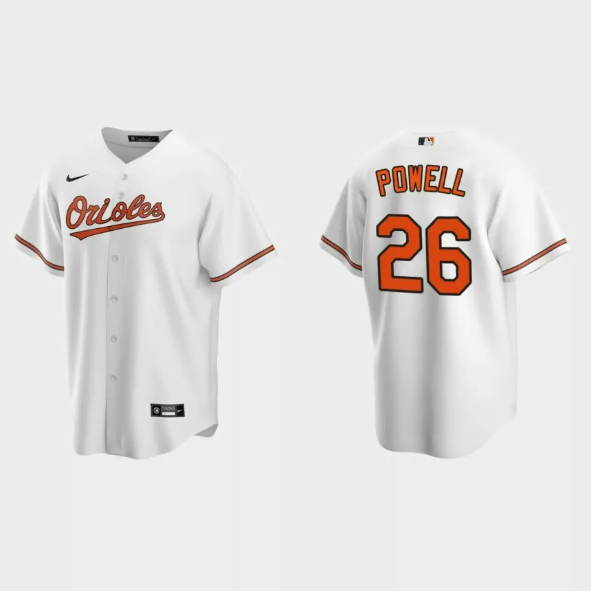Men’s Baltimore Orioles Boog Powell White Replica Retired Player Jersey