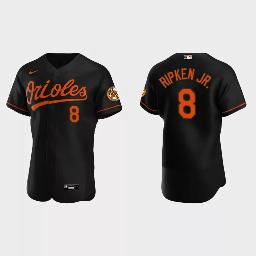 Men’s Baltimore Orioles Cal Ripken Jr. 2020 Alternate Authentic Jersey – Black