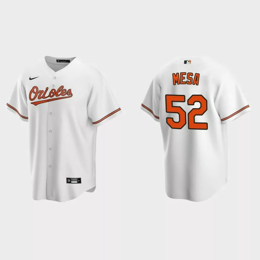 Men’s Baltimore Orioles Jose Mesa White Replica Retired Player Jersey