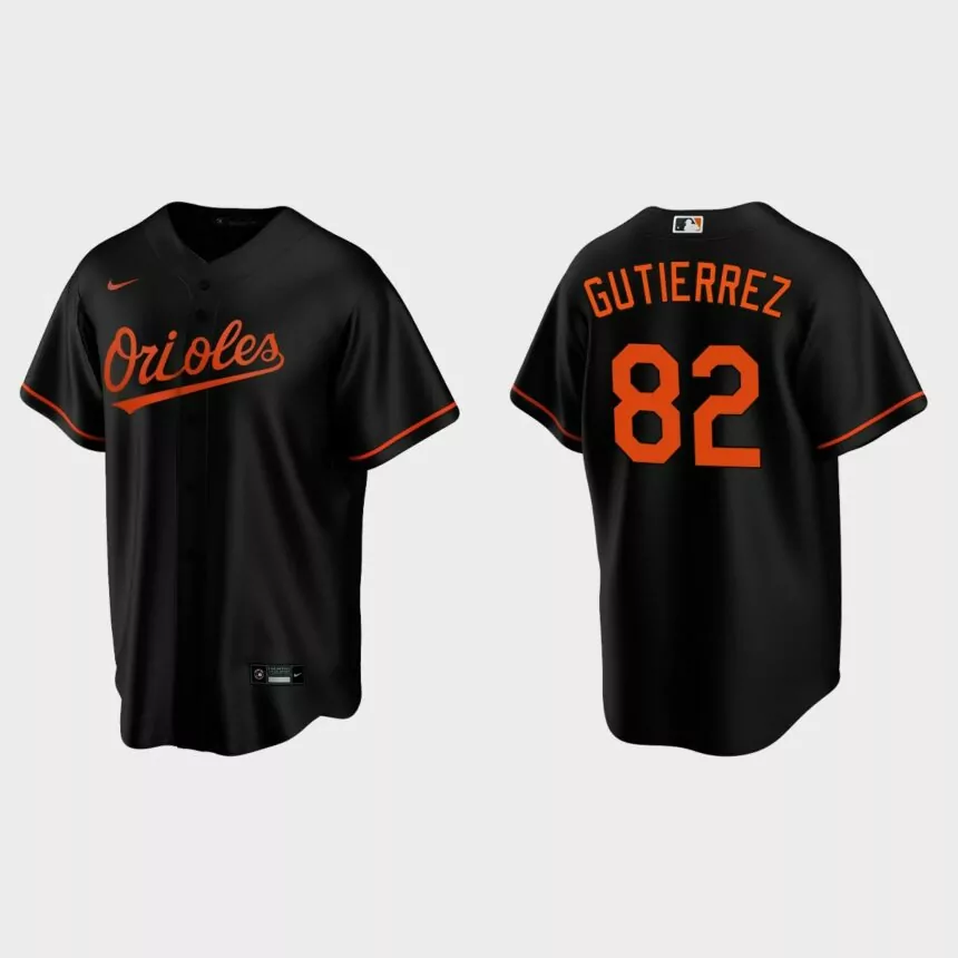 Men’s Baltimore Orioles Kelvin Gutierrez Black Replica Alternate Jersey